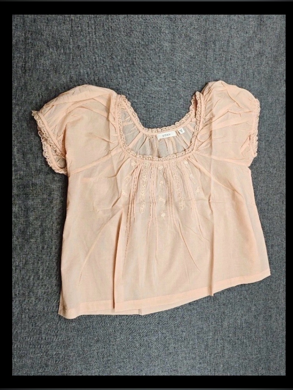 Doen Frederica Organic cotton blouse in Blush - Picture 6 of 9